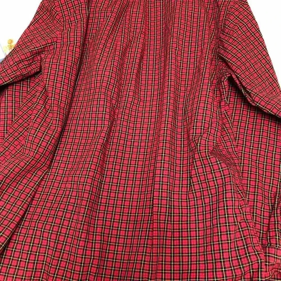 Lands' End Red Black Plaid Button Down - Picture 4 of 4